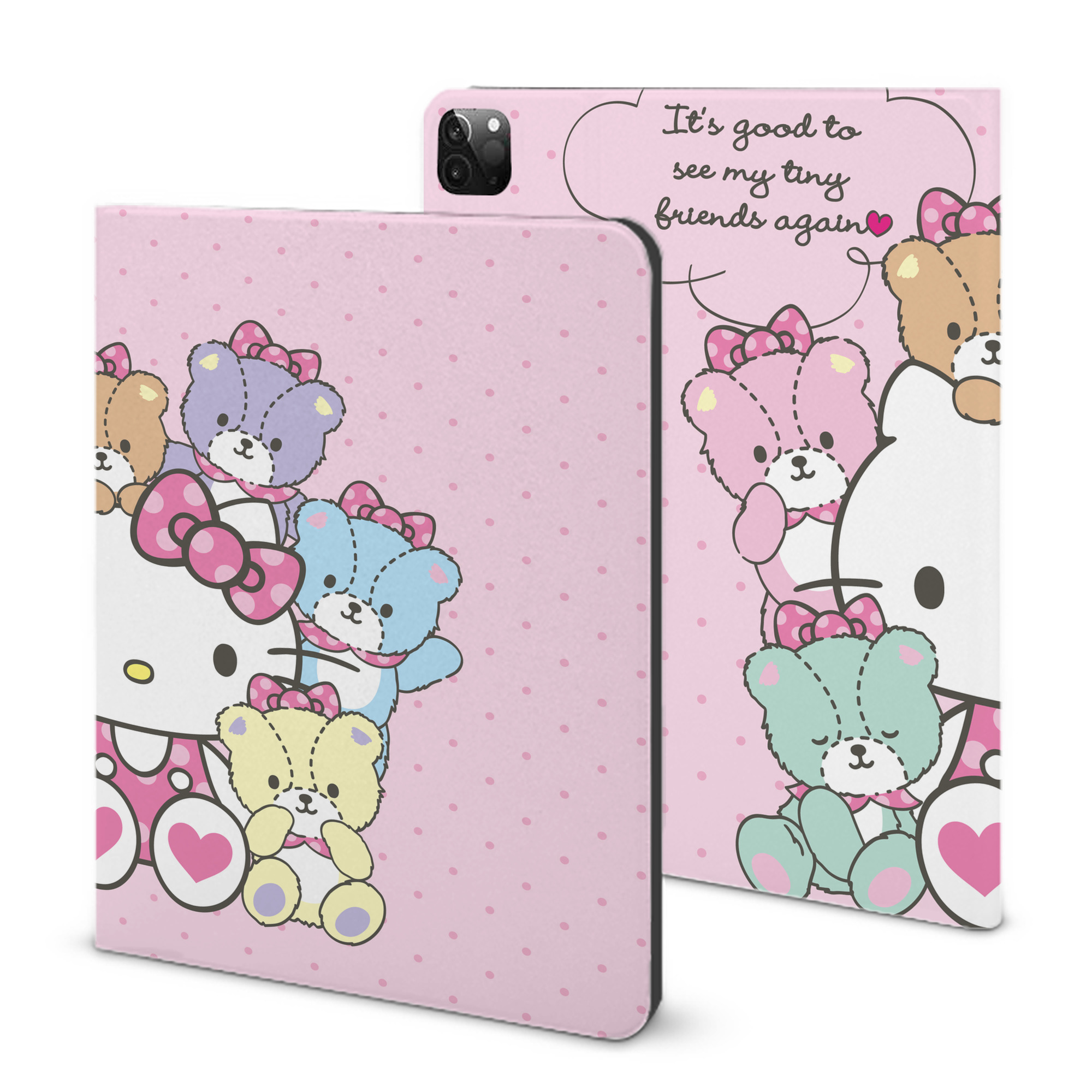 （画像用） Hello Kitty ハローキティ IPadケース ペンホルダー付き ブックスタイルデザイン